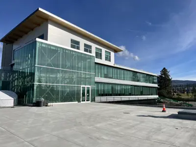 An image of the lake-facing side of West Kelowna City Hall