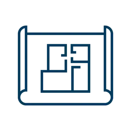 Icon of house blueprints